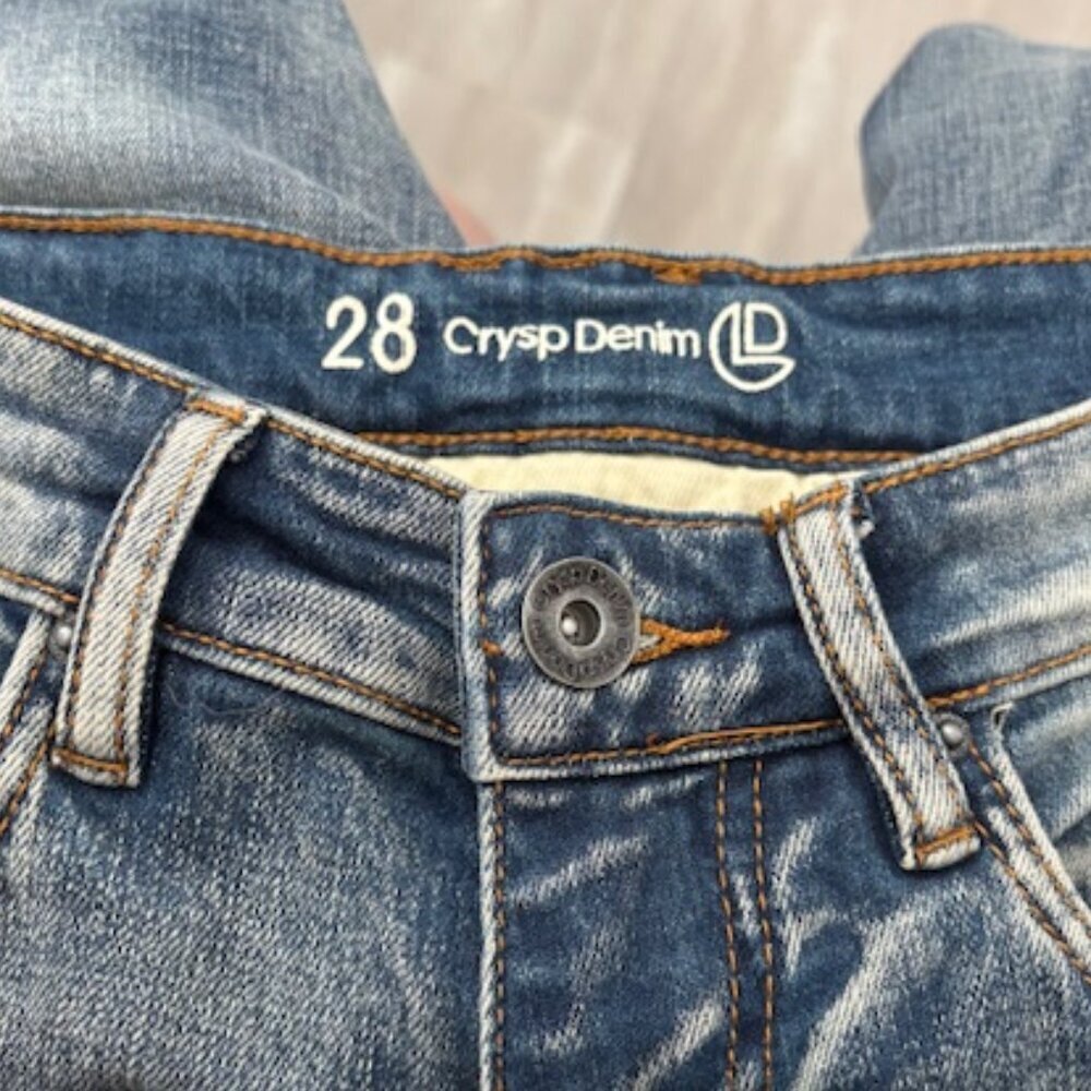 Crysp Denim by Buckle Distressed Skinny Moto Jeans - size 28 - Picture 5 of 7